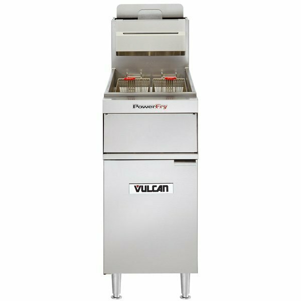 Vulcan VFRY18-LP Liquid Propane 45-50 lb. Floor Fryer with Solid State Analog Controls - 70000 BTU 901VFRY18L